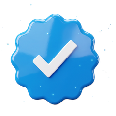 Blue verified checkmark badge